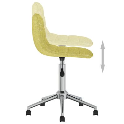 vidaXL Obrotowe krzesło biurowe, zielone, obite tkaniną