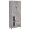 vidaXL Witrynka szary dąb sonoma 69,5x34x180cm materiał drewnopochodny