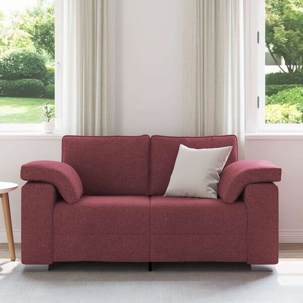 vidaXL Sofa Czerwone wino 160 x 77 x 82 cm tkanina