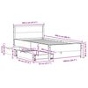 vidaXL Rama ł&oacute;żka bez materaca, biała, 100x200 cm, lite drewno sosnowe