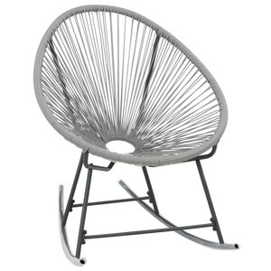 vidaXL Bujane krzesło ogrodowe, szare, rattan PE