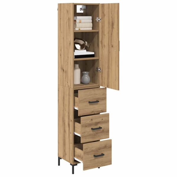 vidaXL Highboard z szufladą Dąb rzemieślniczy 69,5 x 34 x 180 cm