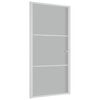 vidaXL Drzwi wewnętrzne, 102,5x201,5 cm, białe, szkło mat i aluminium