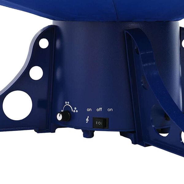 vidaXL Choinka sypiąca śniegiem, niebieska podstawa parasolowa,170 cm