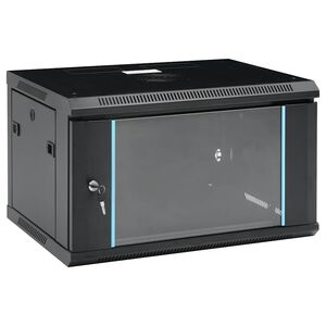 vidaXL Ścienna szafka serwerowa 6U, 19", IP20, 600x450x350 mm