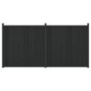 vidaXL Panel ogrodzeniowy 2 pcs WPC i aluminium Czarny