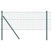 vidaXL Euro Fence Ground Fix 25 x 0,6 m Stal pokryta PVC zielony