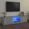 vidaXL Szafka pod TV, z LED, szary dąb sonoma, 140x40x36 cm