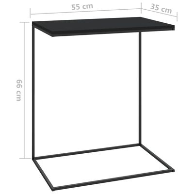vidaXL Stolik boczny, czarny, 55x35x66 cm, materiał drewnopochodny