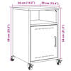 vidaXL Szafka nocna, biała, 36x39x59 cm, stal