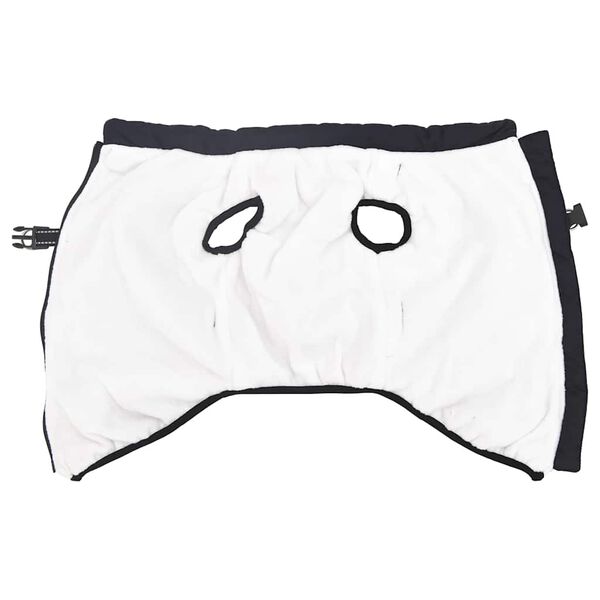 vidaXL Płaszcz dla psa z szelkami, wodoodporny, granatowy, L68