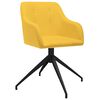vidaXL Obrotowe krzesła do jadalni, 6 szt., ż&oacute;łte, tkanina