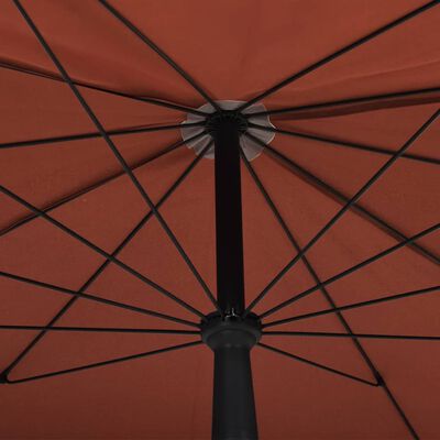 vidaXL Parasol ogrodowy na słupku, 200x130 cm, terakota