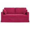 vidaXL Sofa Czerwone wino