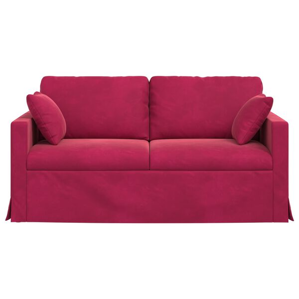 vidaXL Sofa Czerwone wino