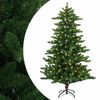 vidaXL Sztuczna choinka 120 cm 150 LED Ciepła biel PVC i Metal zielony