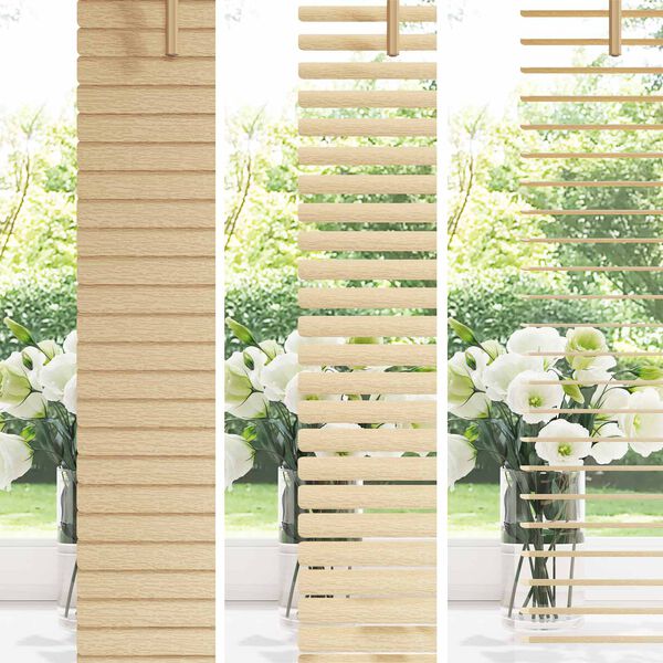 vidaXL Żaluzja wenecka Jasnobrązowy ze wzorem 213 x 110 cm PVC