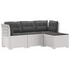 vidaXL Sofa ogrodowa dla 4 os&oacute;b z poduszkami w stylu rattanowym PP