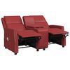 vidaXL Rozkładany fotel masujący 2-os., winna czerwień, sztuczna skóra