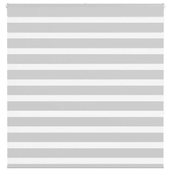 vidaXL Roleta zebra, jasnoszara, szerokość tkaniny 45,9 cm, poliester
