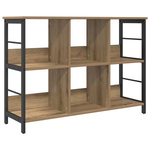 vidaXL P&oacute;łka na książki 6 poziomy 102 x 32 x 72,5 cm Dąb rzemieślniczy