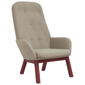 vidaXL Fotel wypoczynkowy, jasnoszary, obity aksamitem