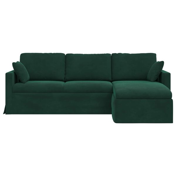 vidaXL Sofa Ciemna zieleń