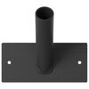 vidaXL Uchwyt na maszt flagowy Czarny 13 x 6 x 0,2 cm Stal