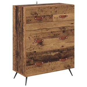 vidaXL Komoda z szufladami z szufladą Stare drewno 69,5 x 34 x 90 cm