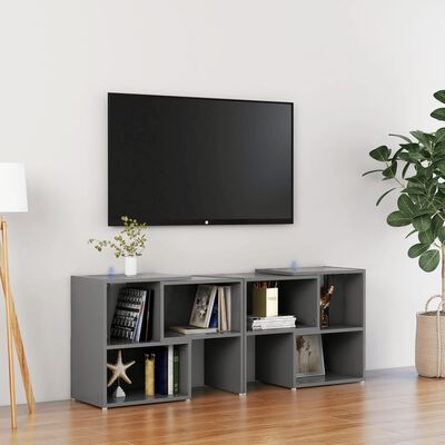 vidaXL Szafka pod TV, szara, 104x30x52 cm, materiał drewnopochodny