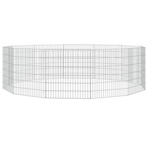 vidaXL Kojec dla zwierząt, 12 paneli, 54x60 cm, galwanizowane żelazo
