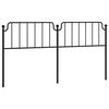 vidaXL Metalowe wymienne wezgłowie, czarne, 200 cm