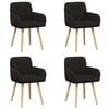 vidaXL Krzesła jadalne 4 pcs Boucl&eacute; Czarny 59 x 57 x 85 cm