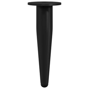 vidaXL N&oacute;żki meblowe 2 pcs Czarny &Oslash; 40 x 98 mm Żelazo