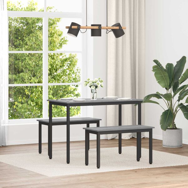 vidaXL ławka Szary Sonoma 80 x 35 x 45 cm Materiał drewnopochodny