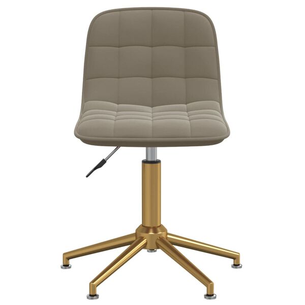 vidaXL Obrotowe krzesła stołowe, 2 szt., jasnoszare, aksamitne