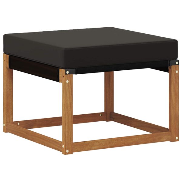 vidaXL Pufa na zewnątrz Lite drewno akacjowe i tkanina tekstylna