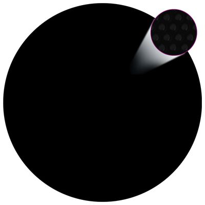 vidaXL Pokrywa na basen, czarna, 365 cm, PE