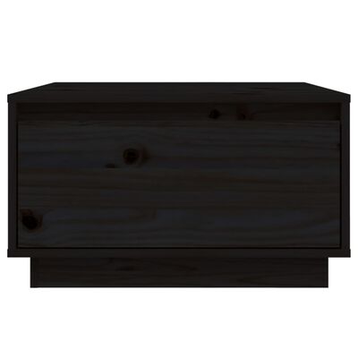 vidaXL Stolik kawowy, czarny, 55x56x32 cm, lite drewno sosnowe
