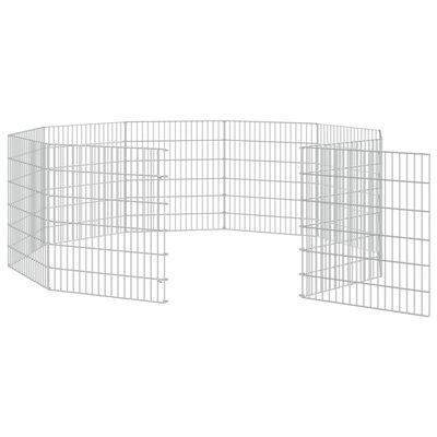 vidaXL 10-panelowa klatka dla królika, 54x60 cm, galwanizowane żelazo
