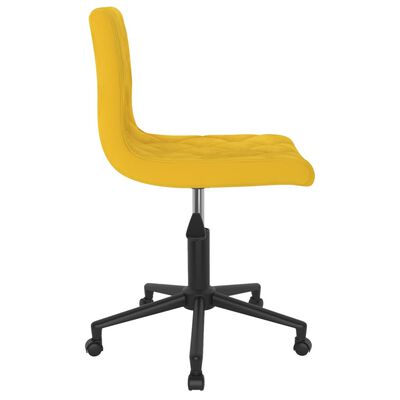 vidaXL Obrotowe krzesła stołowe, 2 szt., musztardowe, aksamitne