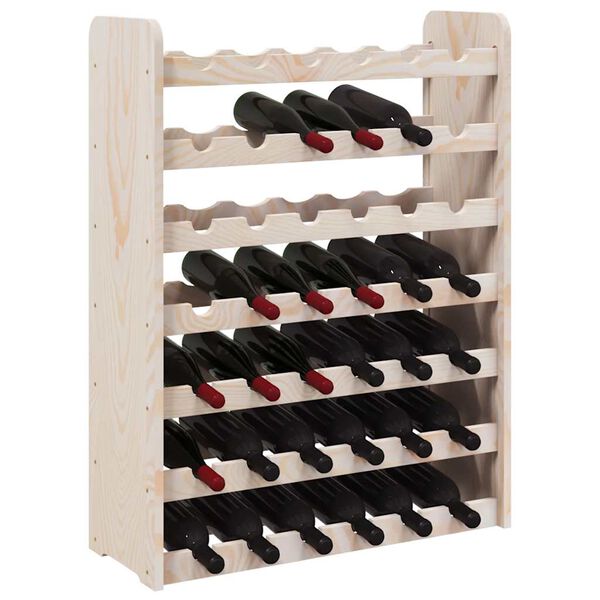 vidaXL Stojak na wino, 67,5x25x87 cm, lite drewno sosnowe