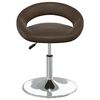 vidaXL Obrotowe krzesła stołowe, 2 szt., brązowe, obite sztuczną sk&oacute;rą