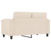 vidaXL Sofa 2-osobowa, beżowy, 120 cm, obity mikrofibrą