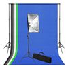 vidaXL Zestaw studyjny z lampą softbox i tłami