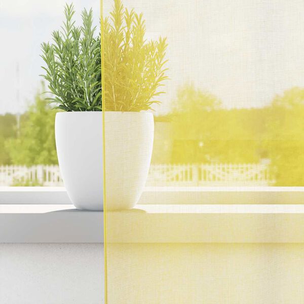 vidaXL Zasłony woalowe z przelotkami 2 szt. ż&oacute;łte