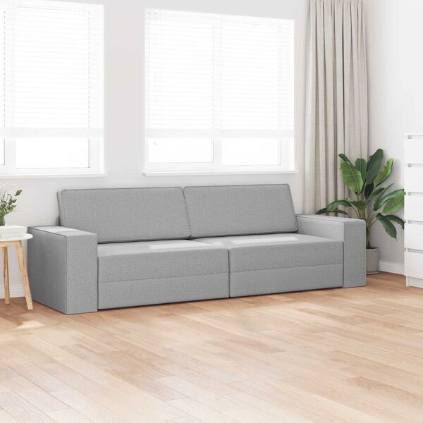 vidaXL Sofa Bed 200cm Szary chmur tkanina