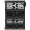 vidaXL Brama ogrodowa Czarny 85 x 125 cm Stal Malowana Proszkowo