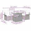 vidaXL Zestaw Sof na Ogr&oacute;d z poduszką 6 pcs Jasnoszary polirattan
