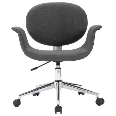 vidaXL Obrotowe krzesło stołowe, szare, tapicerowane tkaniną